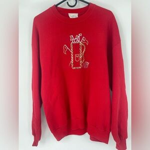 Red Golf Embroidered Sweatshirt vintage